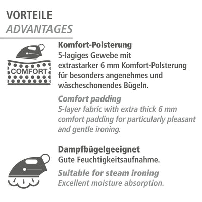WENKO Bügeltischbezug Air Comfort mit Blitzbüglerzone XL/Universal