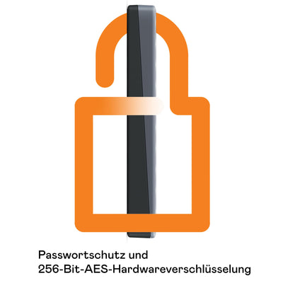 WD My Passport-Festplatte, funktioniert mit USB-C 5 TB (Mobile Festplatte, Passwortschutz, Backup-Software, USB 3.2 Gen 1, 3 Jahre Garantie) Siliziumgrau