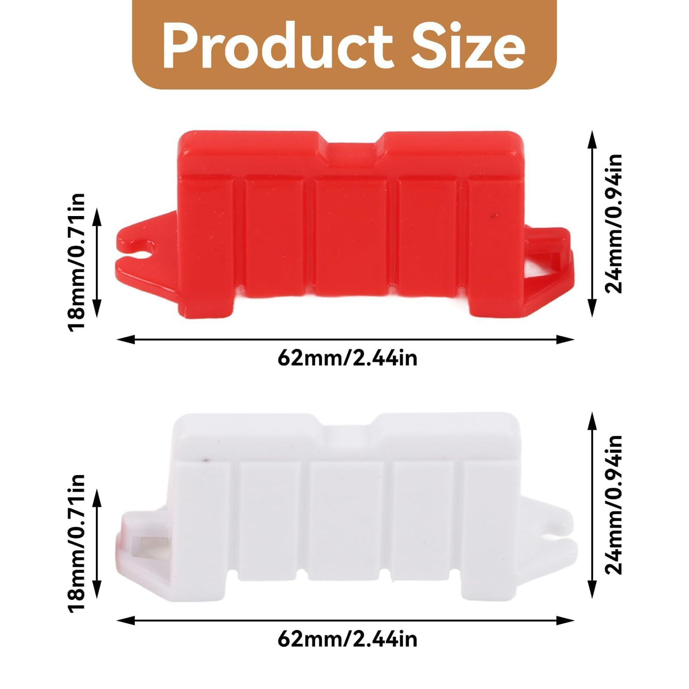 RC Drift Barriere, 120 Stücke 62x18x24mm Universal Kunststoff RC Drifting Rennstrecke Straßensperre Ferngesteuertes Auto DIY Rennstrecke Straße Barriere Drift Feld Zaun Landebahn Dekorative Zubehör