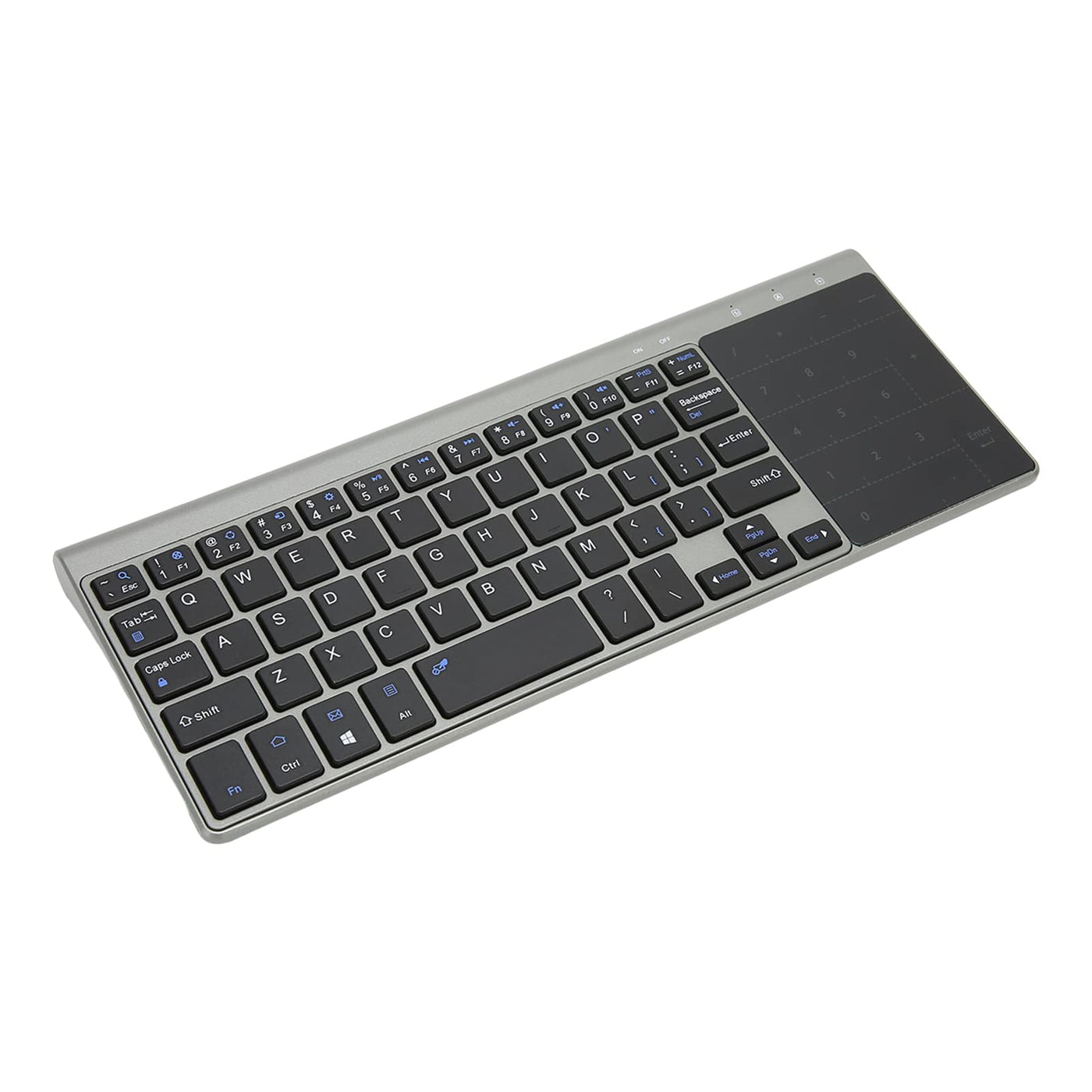 Annadue 2,4G Wireless Tastatur mit Touchpad Ziffernblock, Tragbare Ultrakompakte Vollständige QWERTY Tastatur und Touch Maus, mit USB Empfänger Fernbedienung für Notebook, Computer, TV