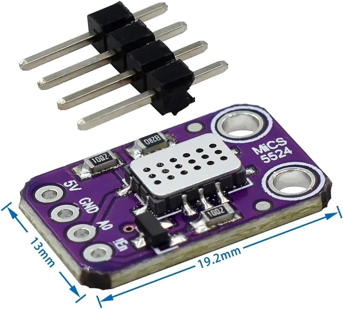 TECNOULAB 2 Stück MICS-5524 Luftqualitäts-Gassensormodul Kohlenmonoxid Wasserstoff Methan