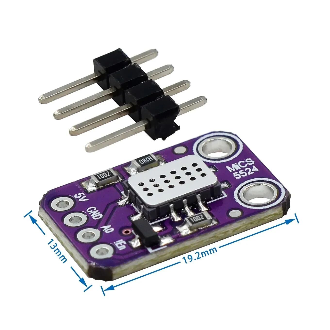 TECNOULAB 2 Stück MICS-5524 Luftqualitäts-Gassensormodul Kohlenmonoxid Wasserstoff Methan