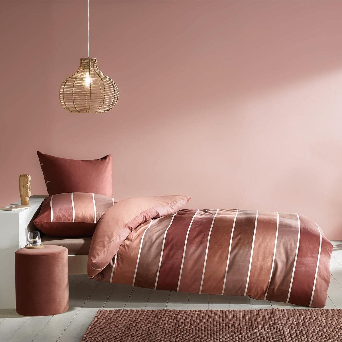 Kaeppel Mako-Satin Bettwäsche Timeless Jade, 1 Bettbezug 135 x 200 cm + 1 Kissenbezug 80 x 80 cm