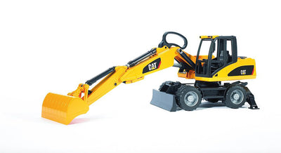 bruder 02445 - Cat Mobilbagger - 1:16 Baustelle Baufahrzeug Löffelbagger Arbeiter bworld Baumaschine Spielzeug