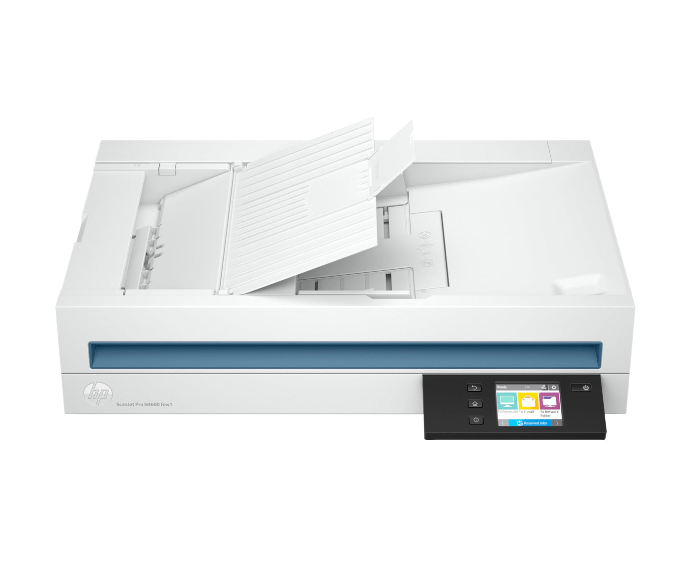 HP ScanJet Pro N4600 fnw1, Scanner, Flachbett, 100-Blatt ADF, Ethernet, USB 3.0, WiFi, bis zu 6.000 Seiten täglich, Kurzbefehle