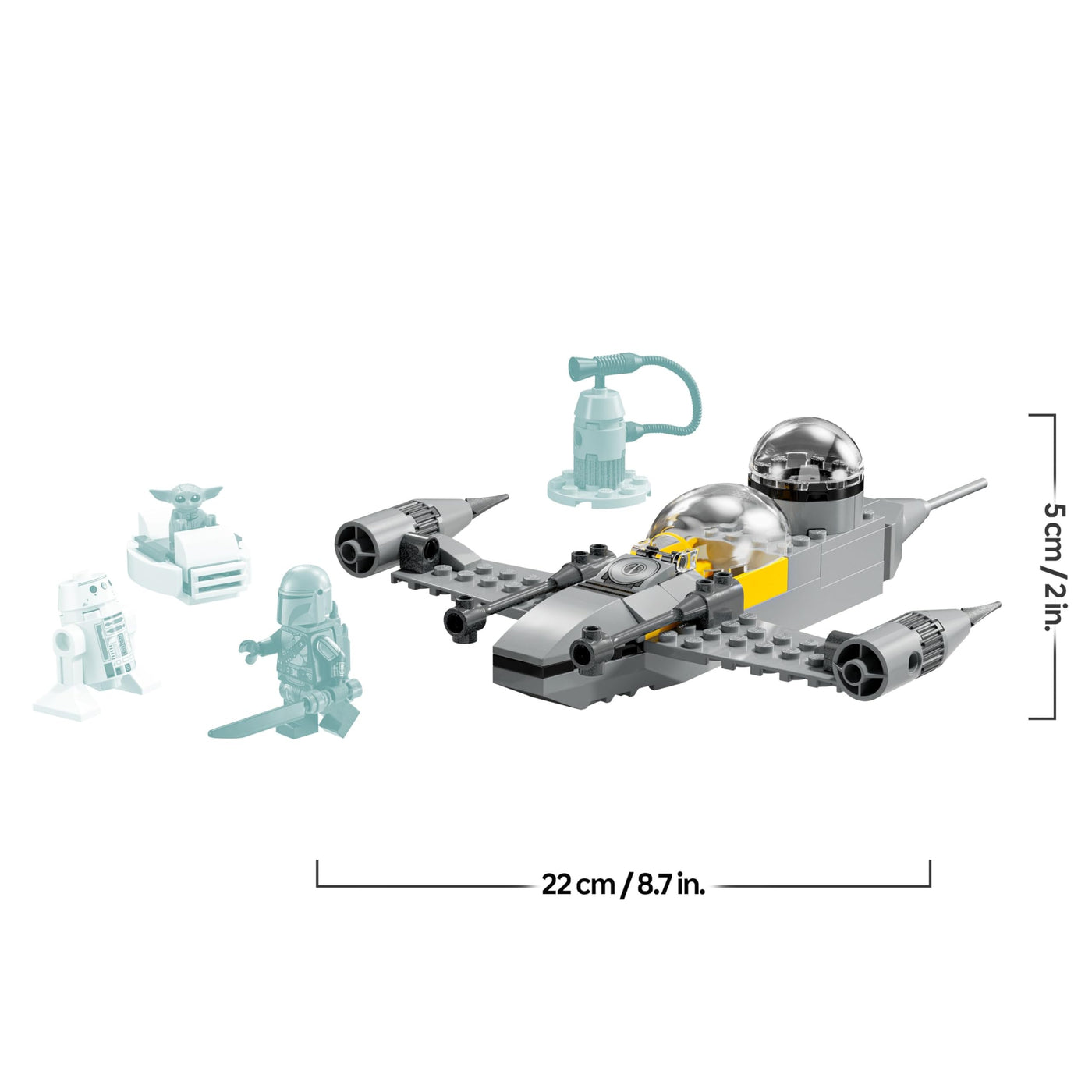 LEGO Star Wars 75410 Mandos und Grogus N-1 Starfighter Spielzeug mit The Mandalorian, Grogu & R5-D4 Minifiguren, inkl. baubare Zapfsäule, Sternenschiff Starterset für Jungen und Mädchen ab 4 Jahren