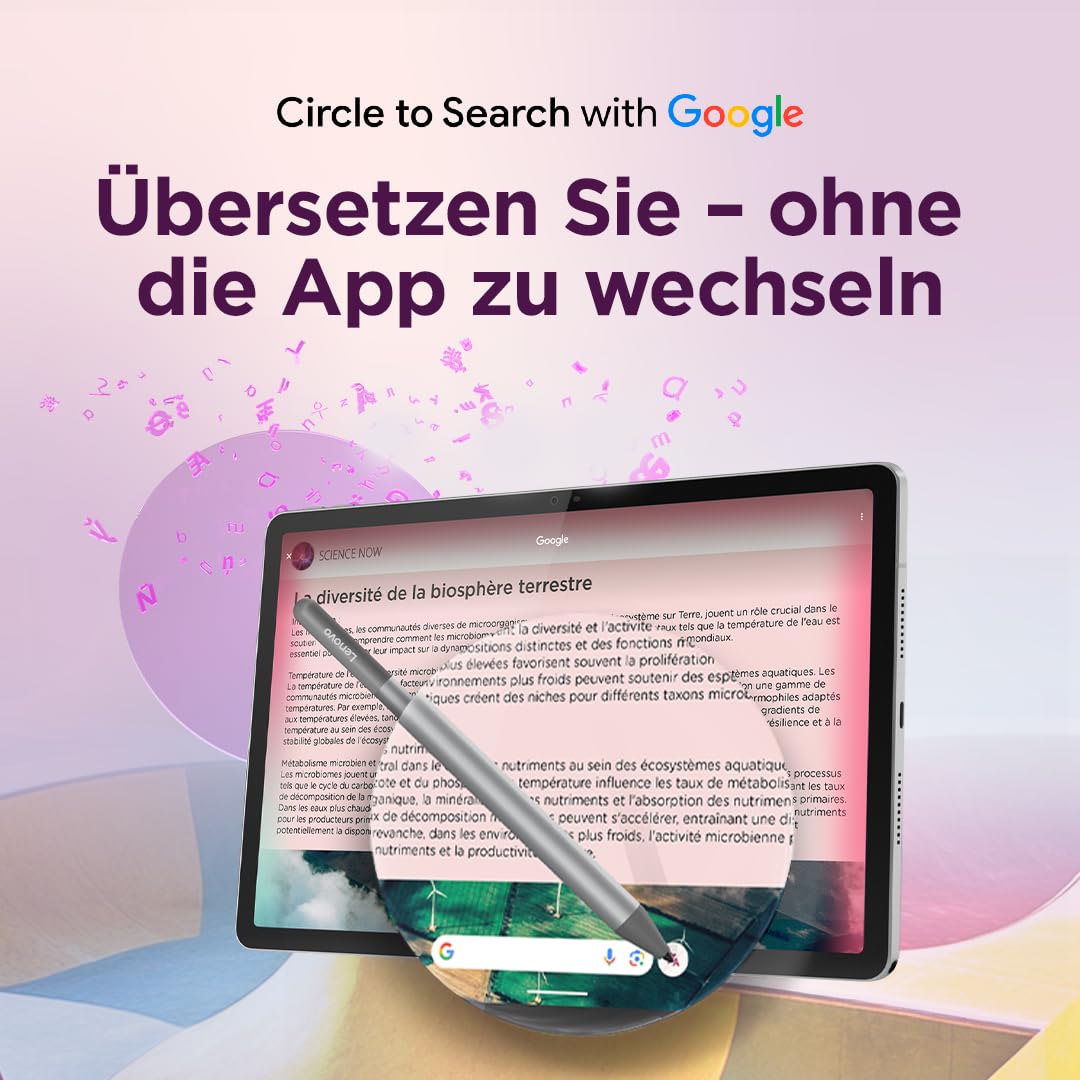 Lenovo Idea Tab Tablet | 11" 2.5K 16:10 LCD Display | MediaTek Dimensity 6300 | 8GB RAM | 128GB Speicher | Android 15 | Luna Grey | inkl Tab Pen