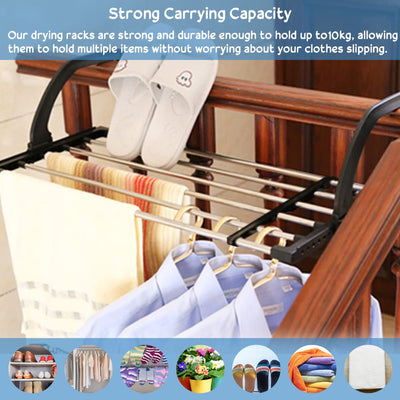 REFORUNG 1 Stück Heizkörper Wäschetrockner Edelstahl Wäscheständer Heizung 62-110cm Balkonwäschetrockner Ausziehbar Wäschehänger Balkon Hängewäschetrockner Klappbar Heizkörpertrockner für Socken