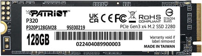 Patriot P320 128GB Interne SSD - NVMe PCIe Gen 3x4 - M.2 2280 - Solid State Drive - P320P128GM28