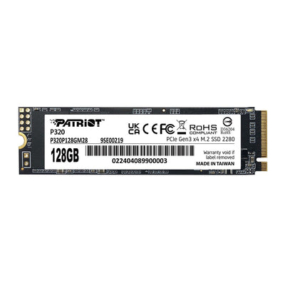 Patriot P320 128GB Interne SSD - NVMe PCIe Gen 3x4 - M.2 2280 - Solid State Drive - P320P128GM28