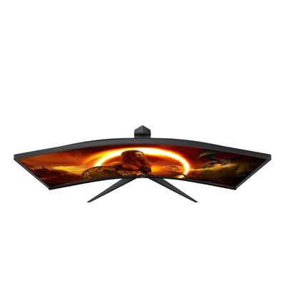 AOC Gaming CU34G2X - 34 Zoll WQHD Curved Monitor, 144 Hz, 1ms, FreeSync Premium (3440x1440, HDMI, DisplayPort, USB Hub) schwarz/rot