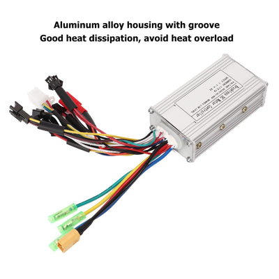 BuyWeek Elektrofahrrad Brushless Motor Controller, 24V 36V 48V 17A 3 Modus Sinuswelle Controller Bürstenloser Motor Controller für E-Bike Elektroroller