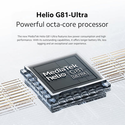 Xiaomi Redmi 14C Phone 8+256GB Smartphone Batteria 5160mAh, Processore Helio G81 Ultra e Doppia Fotocamera AI 50MP Blu