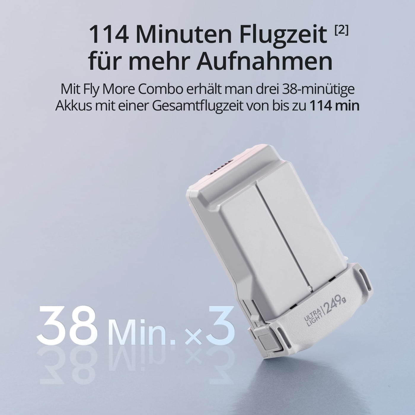 DJI Mini 3 Fly More Combo (DJI RC) – Leichte und faltbare mini-Kameradrohne mit 4K HDR-Video, 3 Batterien für 114 Minuten Flugzeit (Kartenleser + Speicherkarte + Ladestecker)