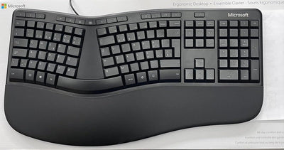 Microsoft Ergonomic Desktop -Ergonomisches Tastatur-/Maus-Set mit USB-Anschluss (Schweizerdeutsch -QWERTZ