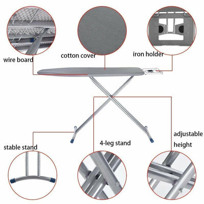 Vileda Express Rapid Bügelbrettbezug für Dampfbügelstation, metallisierte und wärmereflektierende Oberfläche für schnelleres Bügeln, Bügelbretter von 30-45cm x 110-130cm, Farbe Silber-Grau Metallic