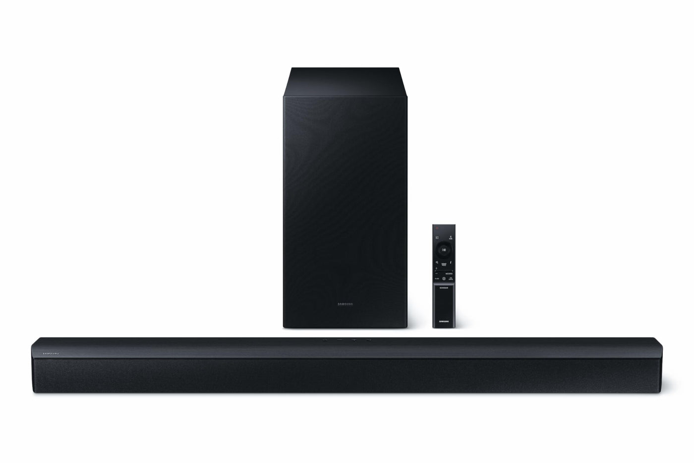 Samsung HW-C440G 2.1-Kanal C-Soundbar mit Subwoofer, 3 intergrierte Lautsprecher, Nachtmodus (SSE), Game Mode, 300 W, DTS Virtual:X, Inkl. One Remote Control [2023]