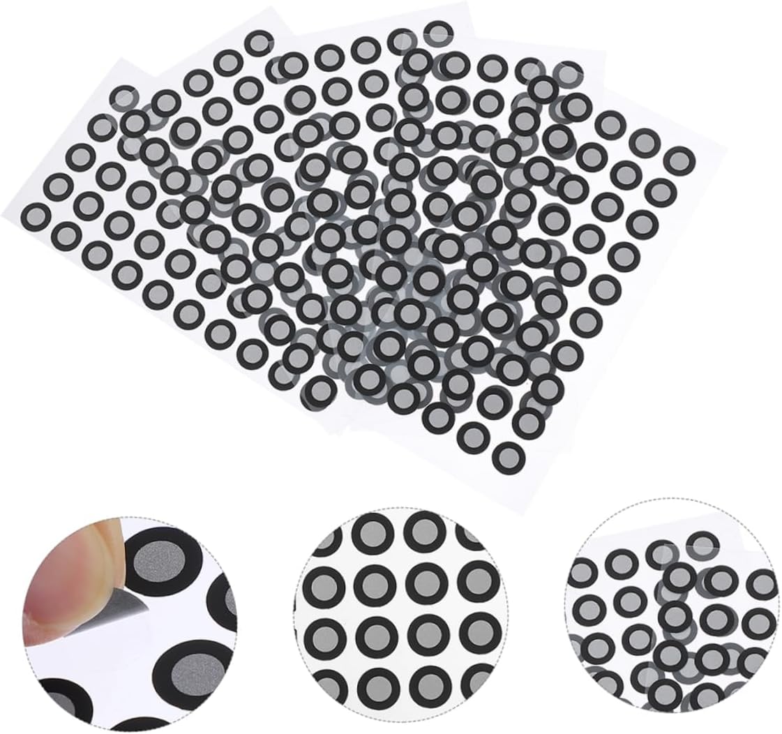 MOLUCKFU 5 Blatt Scanner Reflexfolienaufkleber 3D Scanner Zubehör 3D Scan Marker 3D Scan Referenzpunkte Scan Markierungsaufkleber Scanner Markierungspunkte Für Das Haustier