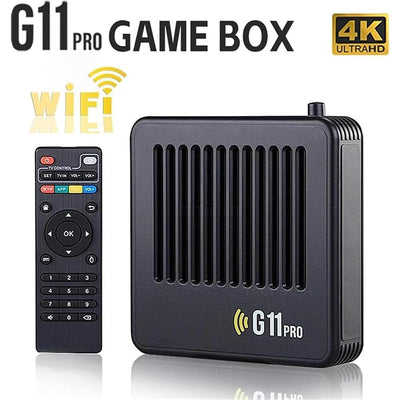 Retrowave G11 Pro, 2025 New Retro Wave G11 Pro 100000 Spiele, 4k HD Retro Game Console, Portable Plug & Play Video Games with 2/4 Wireless Dual Controllers (256G,2 Controllers)