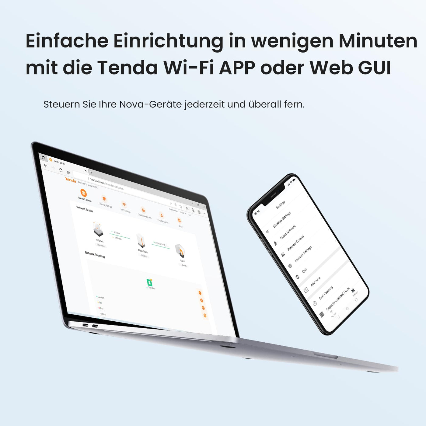 Tenda Nova Mesh WLAN WiFi 6 System, AX1500 Dualband WLAN Mesh Repeater & Router Kompatibel mit Amazon Alexa, mpfohlen für Häuser mit 3-5 Schlafzimmern,OFDMA und MU-MIMO, MX3 3er-Pack