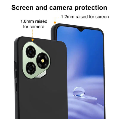 LYZXMY Hülle für Ulefone Note 19(6.56") Schwarz Handyhülle + 3 Stück Gehärtetes Glas Schutzfolie, Case Weich Silikon TPU Schutzhülle Cover 9H Härte HD Gehärtetes Glasfolie Glas