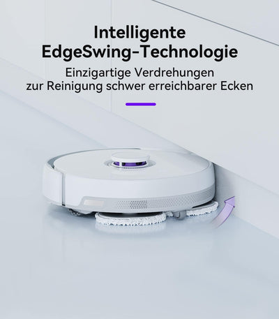 NARWAL Freo Saugroboter mit Wischfunktion und automatischer Dockingstation (Freo-Modus und DirtSense-Schmutzerkennung, rotierende Mopps, Smart-Swing Randreinigung, Heißlufttrocknung)