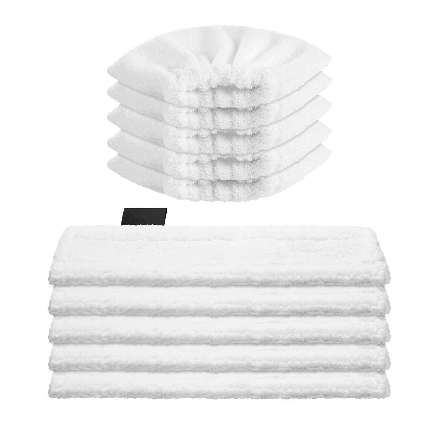 Sunnila 10 Stück Mikrofaser-Tuchset Waschbar 5 Bodendüse + 5 Handdüse Microfiber Cloth für Kärcher Dampfreiniger EasyFix SC2, SC3, SC4, SC5