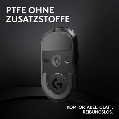 Logitech G PRO X SUPERLIGHT 2 LIGHTSPEED Kabellose Gaming-Maus, Lightweight, 60g, 8K-Abrufrate, LIGHTFORCE Hybrid-Schalter, HERO 2 Sensor, 44K DPI, 5 programmierbare Tasten, USB-C, PC/Mac - Schwarz