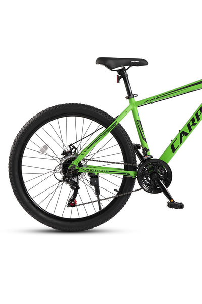 Mountainbike 26 Zoll Hardtail Aluminiumrahmen, 21-Gang Shimano Schaltung, Federgabel, integrierte Kabelführung, 85 % vormontiert, MTB Fahrrad für Damen & Herren, Outdoor Trail Bike (Grün)