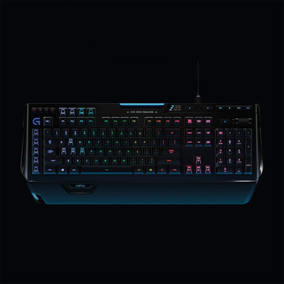 Logitech G910 Orion Spectrum mechanische Gaming-Tastatur, Taktile Romer-G Switches, RGB-Beleuchtung, 9 Programmierbare G-Tasten, Anti-Ghosting, ARX-Zweitbildschirm, Deutsches QWERTZ-Layout - Schwarz