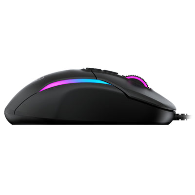 Turtle Beach Kone II – Ergonomische RGB-Gaming-Maus, 26K DPI Optischer Sensor, optische Schalter mit 100 Mio. klick-Lebensdauer, 23 programmierbare Funktionen, 4D-Scroll-Rad, Schwarz