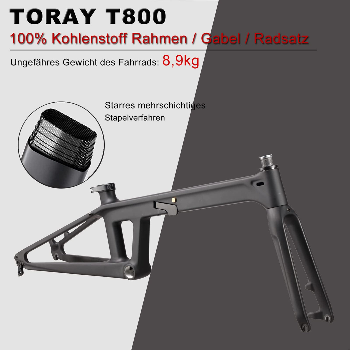 KABON Neues Upgrade Faltrad, 20 Zoll Carbon Fiber Rahmen mit Carbon Laufradsatz 9 Speed Mini City Bike Faltbares Fahrrad für Frauen Erwachsene Männer Ultra-Light (Schwarz)