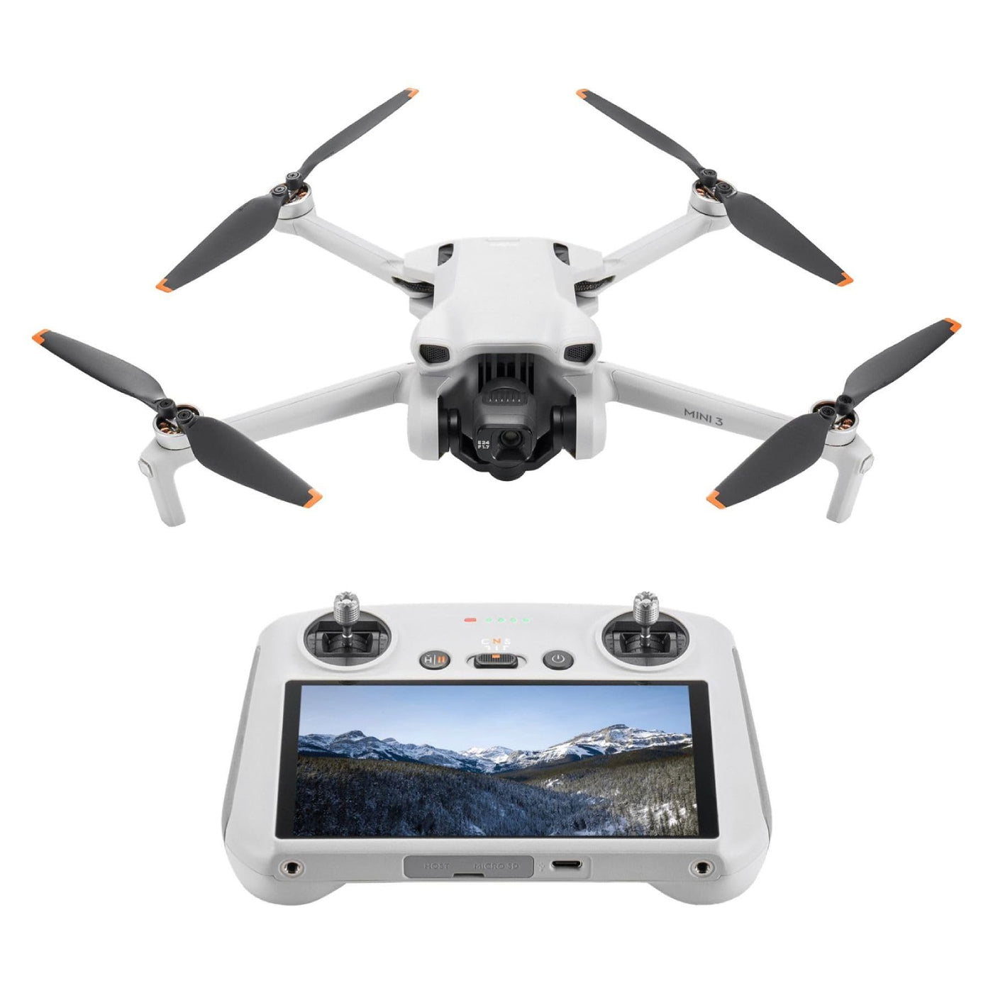 DJI Mini 3 (DJI RC) – Leichte und faltbare Mini-Kameradrohne mit 4K HDR-Video, 38 min Flugzeit, Fernsteuerung, echten vertikalen Aufnahmen und intelligenten Funktionen, Grau