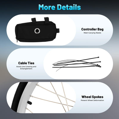 jiumxliu 26 Zoll 48V Ebike Umbausatz 1000W Elektrofahrrad Umbausatz Vorderrad Bürstenloser Getriebemotor Ebike Conversion Kit 31.05 km/h, 7-Stufen PAS, Tempomat, LCD-Display