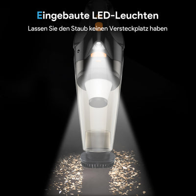 kitsky Handstaubsauger Akku Kabellos, Auto-Staubsauger, mit leistungsstarker Saugkraft, Mini-Staubsauger, für Sofas, Matratzen und Fenster, 12000PA, Handheld Cordless