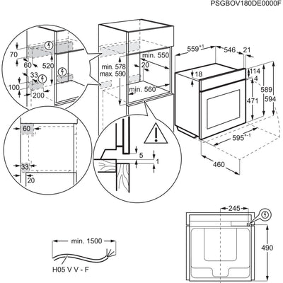 AEG Wifi Einbaubackofen – Serie 7 TFT-Full-Touch-Farbdisplay mit Kochassistent – Made in Germany – Pyrolyse Selbstreinigung – Kerntemperatursensor: für Punktgenaues Garen – Schwarz – TE7PB62WAB