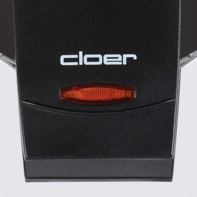 Cloer 1620 Waffeleisen für klassische Herzwaffeln, 930 W, Waffelgröße 15,5 cm, stufenlos wählbarer Bräunungsgrad, schwarz