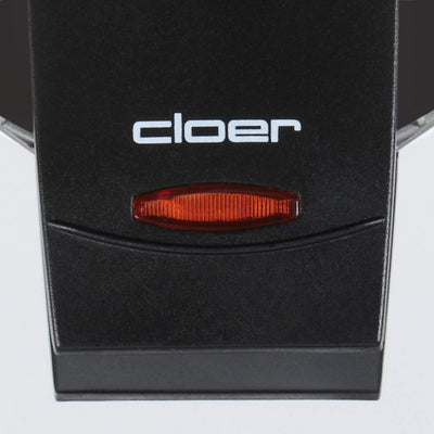 Cloer 1620 Waffeleisen für klassische Herzwaffeln, 930 W, Waffelgröße 15,5 cm, stufenlos wählbarer Bräunungsgrad, schwarz