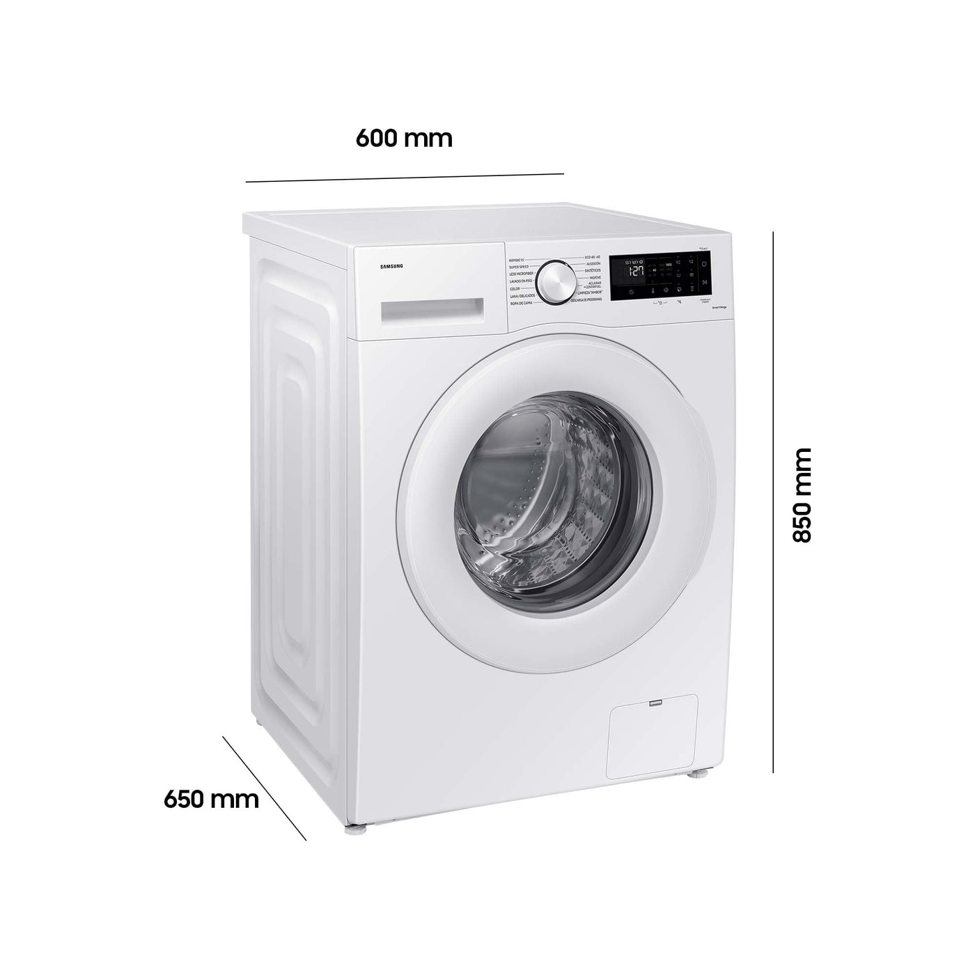 Samsung WW11DG5B25TEEG Waschmaschine, 11 kg, 1.400 U/min, Extra energiesparend, EEK: A (-10%), AI Ecobubble, SmartThings AI Energy Mode, SuperSpeed 39 Min, Hygiene-Dampfprogramm, Weiß