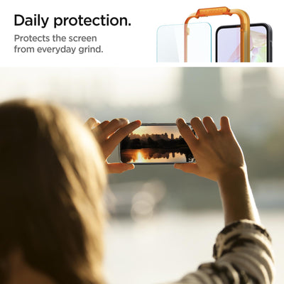 Spigen AlignMaster Schutzfolie kompatibel mit Samsung Galaxy A35 5G, 2 Stück, Kratzfest, 9H Härte Folie