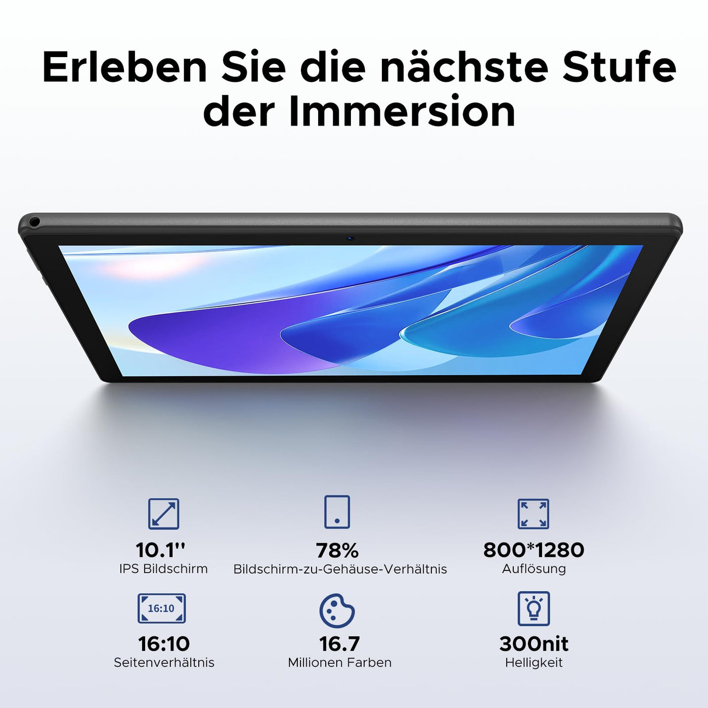 DOOGEE U10 Android 15 Tablet 10 Zoll, 16GB RAM+128GB ROM(2TB TF) Tablet mit Tastatur, WiFi 6 Gaming Tablets Widevine L1, 8MP+5MP, 5060mAh, Kinder Tablets mit Stift, Tastatur, Maus, Hülle, Schutzfolie