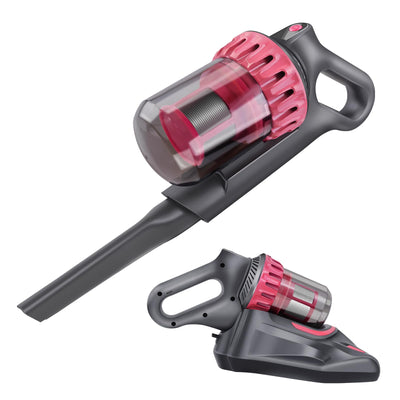 VickyHome 2 In 1 Handstaubsauger Milbensauger Für Matratzen, 10KPA Chmutzbehälter 200ML Akkustaubsauger Kabelloser Staubsauger, Autostaubsauger Milbensauger Mit UV Licht Für Allergiker