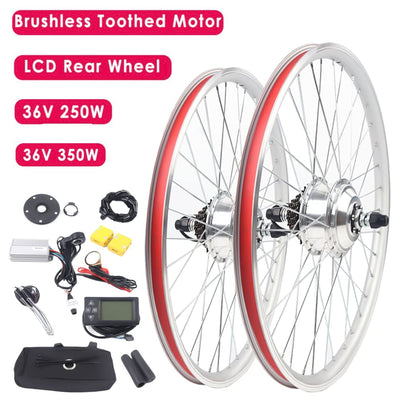 28 Zoll Ebike Umbausatz, 36V 250W Heckmotor Fahrrad E-Bike Hub Umbausatz mit LCD Display, Höchstgeschwindigkeit bis zu 30km/h. E-Bike Hinterrad Umbausatz Kit Pedelec Umbausatz