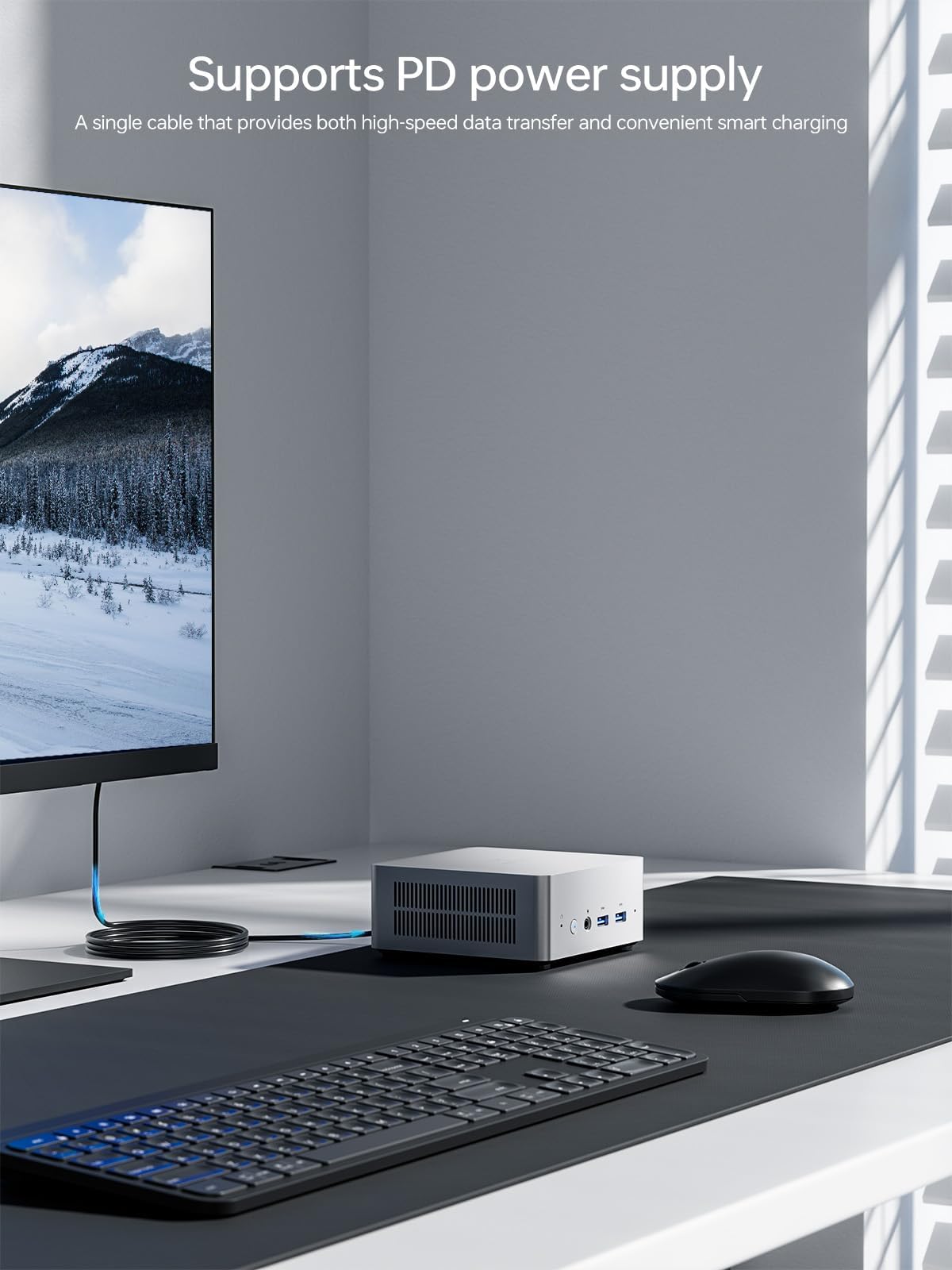 MINIS FORUM UN1290 Mini-PC, Intel Core i9 12900HK, 32 GB RAM, 1 TB SSD, 14 Core/20 Thread Desktop-PC, HDMI 2.0/USB-C/DP 1.4, 2,5 G RJ45 LAN, 5 USB-Anschlüsse, Wi-Fi 6