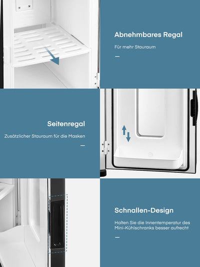 NORTHCLAN Mini Fridge for Room 15 L, with 220 V AC/12 V DC for Car and Home Use, Portable Fridge and Heating Fridge Perfect for Drinks, Cosmetics, Snacks, Max & Eco Mode, Black