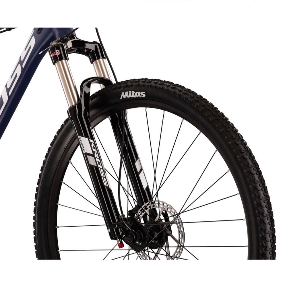 KROSS Hexagon 8.0 Mountainbike S Rahmen 29 Zoll Räder Scheibenbremse, Shimano 24 Gang-Schaltung Hardtail Fahrrad Schwarz Grau Weiß, Extra breit