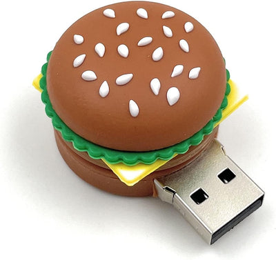 Onwomania USB Stick 16GB Hamburger Cheeseburger Burger Braun USB Speicherstick - Datenspeicher - Memory Stick für Laptop Notebook Ultrabook