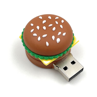 Onwomania USB Stick 16GB Hamburger Cheeseburger Burger Braun USB Speicherstick - Datenspeicher - Memory Stick für Laptop Notebook Ultrabook