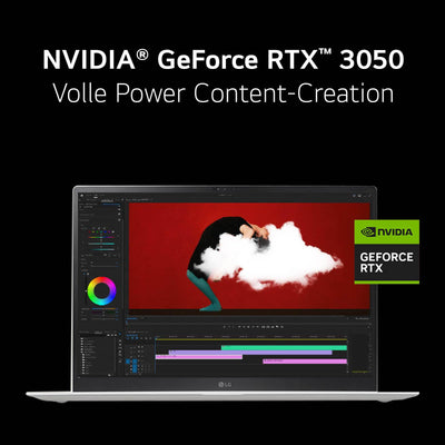 LG 2024 gram Pro 17 Zoll Notebook - 1379g Intel Core Ultra7, NVIDIA RTX3050 Laptop (32GB RAM, 2TB Dual SSD, 27h Akkulaufzeit, IPS Panel Anti-Glare Display, Win 11 Pro) - Schwarz