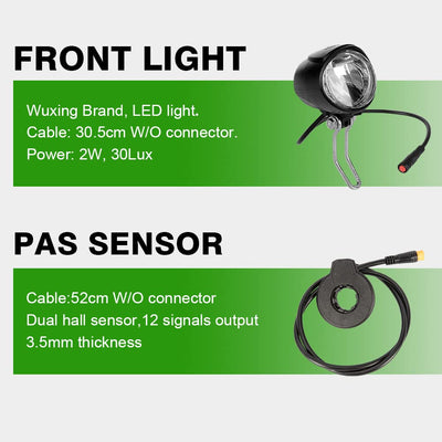 YOSE POWER E-Bike Conversion Kit Front Wheel 36V250W24'' Elektrofahrräder Umbausatz Vorderrad 24 Zoll mit LCD Display